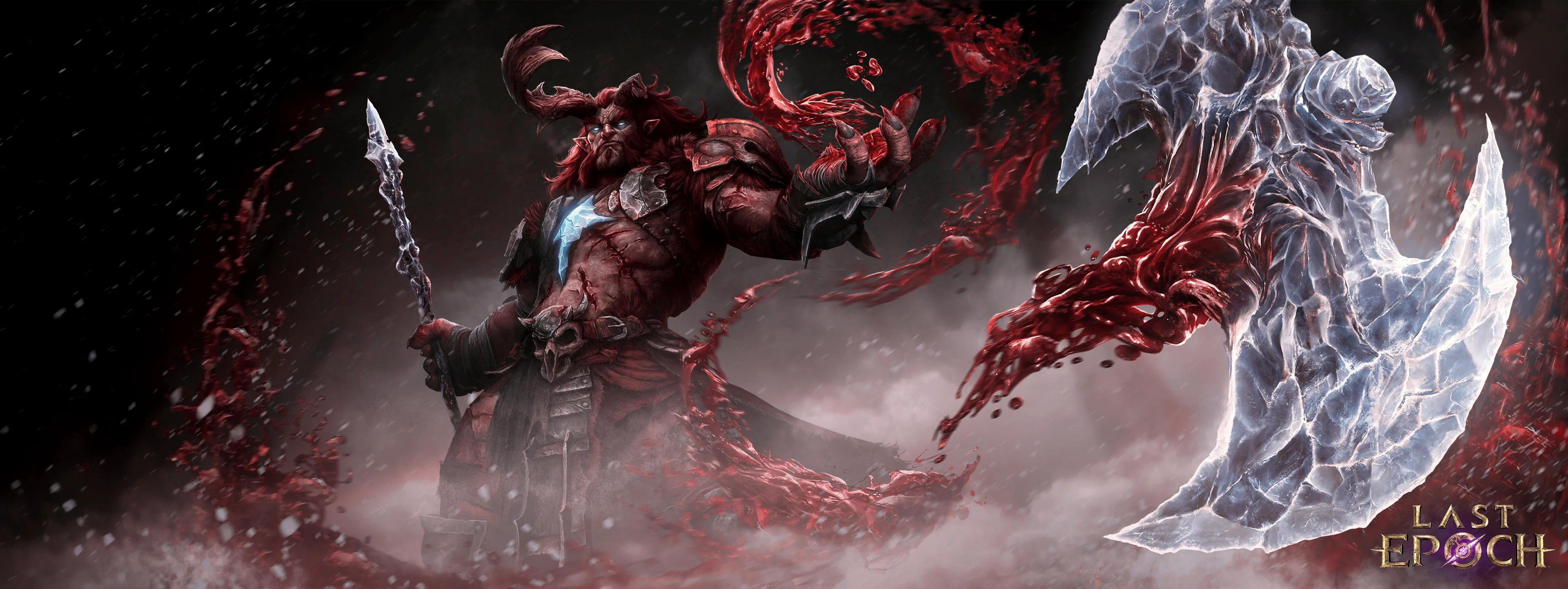Official Rage of the Frostborn artwork with Morditas and a blood-ice axe