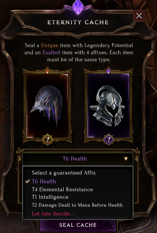 Eternity Cache interface