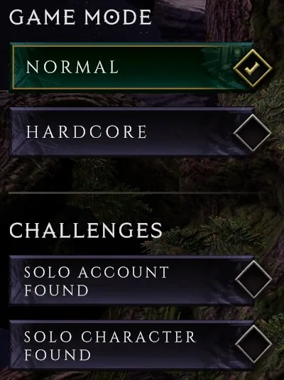 Last Epoch game mode selection interface