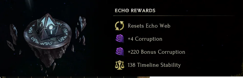 Shade of Orobyss Echo rewards with Corruption bonuses